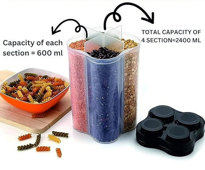 4 Sections Food Storage Container (Buy 1 Get 1 free)