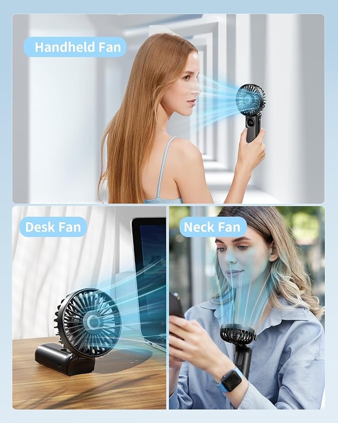 Breezelio™ Powerful Handheld Fan with Display