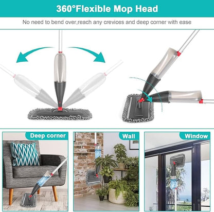 Mopify™ Floor Cleaning Mop Stick with Spray Bottle