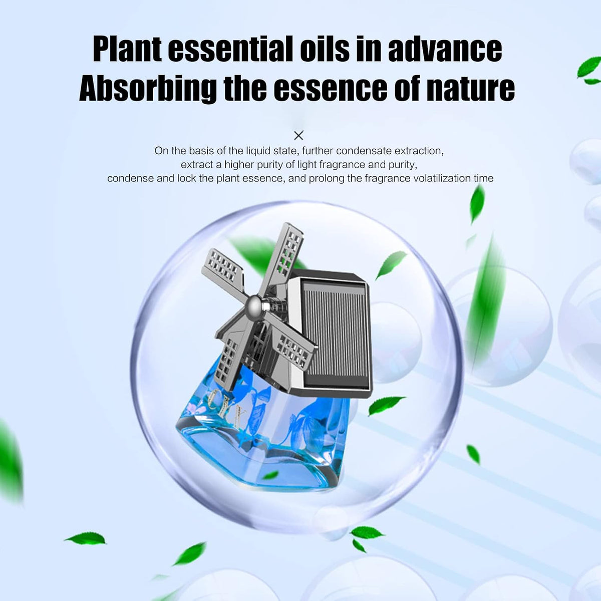 Windmill Design Solar Car Perfume Air Freshener