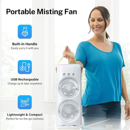 Double-head Powerful Air Cooler (With Remote)